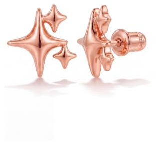 MUMREUES Ohrringe Gold Damen Stern Stecker Vergoldet Goldene Ohrstecker | Ohrringe Stecker Gold Hypoallergen,Goldene Ohrringe Damen klein Wasserfest,Schmuck Geschenk für Frauen