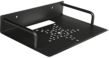Projector Mount Universal Wall and Ceiling Bracket with Tray - Aluminum Projector Tray Holder for TV, Router, and Speaker Support - Black