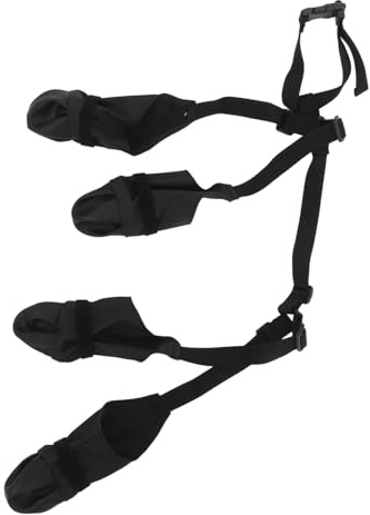 BESTonZON Verstellbare wasserdichte Hundeschuhe mit Rutschfester Gummisohle Pfotenschutz für Kleine und Mittlere Hunde Wetterfeste Outdoor Hundestiefel für Winter und Regen