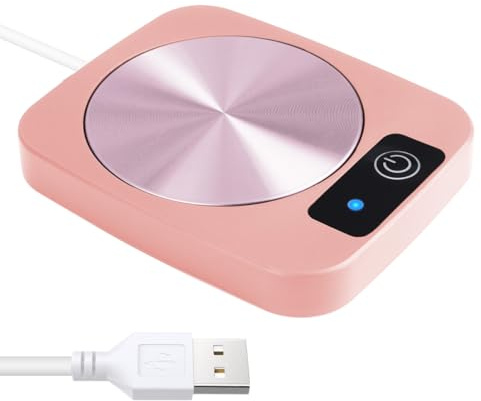 JCSJK Calentador de tazas de café USB para escritorio, posavasos con calefacción de 45 ℃, placa caliente para calentar agua, té, leche, capuchino, oficina en casa, regalo para los amantes del café