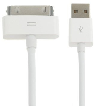 NOVAGO Cable USB para Cargar y sincronizar Vuestra Apple iPhone 3, iPhone 4 / 4S, iPad, iPad 2, iPod Touch, iPod Nano, iPod Classic-(2 Metro)