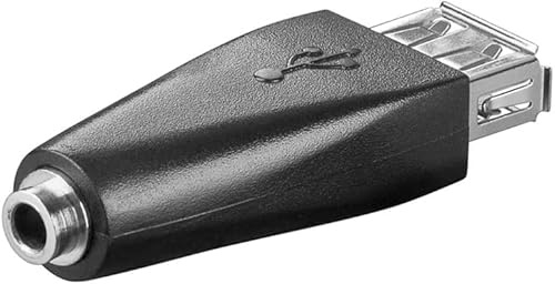 CABLEPELADO Adaptador USB Hembra a Jack Hembra | USB 2.0 Tipo A a Jack 3,5 mm 3 Pines