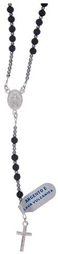 Holyart Rosenkranz Silber 925 und 4mm Perlen aus Lava