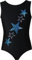 Gymnastikanzug Sterne Lycra Mädchen Turnanzug Kurzarm Kinder Turnbody kurzärmlich, Größe:170/176,Farbe: Lycra in Schwarz STERNE