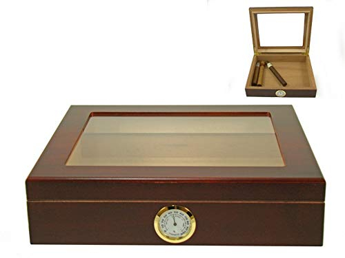 Angelo Humidor für 25 Zigarren Polymerbefeuchter inkl. Lifestyle-Ambiente Tastingbogen