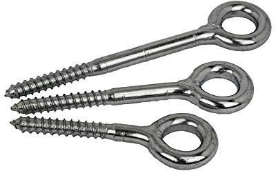 GeZu Impex® Perno de ojo 90 mm Galvanizado tornillos de ojo ganchos tornillo de alta resistencia