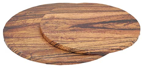 Plateau à gâteau rond aspect bois 25 cm de diamètre