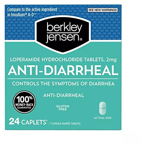 berkley jensen Loperamide Hydrochloride Anti-Diarrheal 2 mg Tablets, 24 ct.