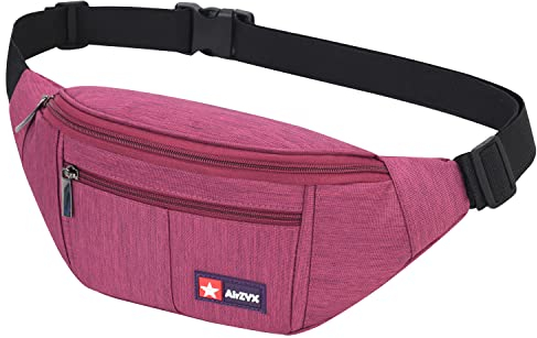 AirZyx wasserdichte Bauchtasche für Reise Sport alle Outdoor Aktivitäten (Violett)