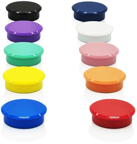 PYJLBX Magnet für Whiteboard, Stark, Kühlschrankmagnete, 10 Stück, Mini Magnete, Klein, magnen, Bunt Rund, für Magnetwand, 10 Farben
