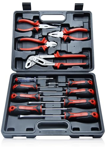 CCLIFE Set di pinze, cacciavite e tester di tensione