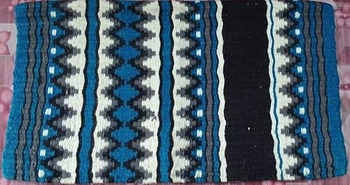 EQUIGEAR Western Show Horse Satteldecke aus neuseeländischer Wolle, Western-Design, handgefertigte Satteldecke, Wollpolster, Sensor Flex (Anpassung möglich), WX012 (34x38)