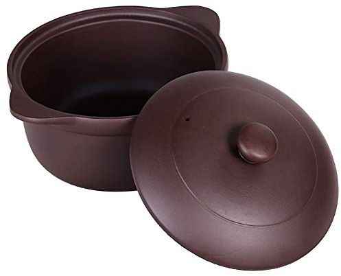 Chinesischer Zisha Auflauf Suppentopf,handgemachte Keramik Lila Ton Suppentopf Gesundes Kochgeschirr Mit Deckel Lila 2.32Quart