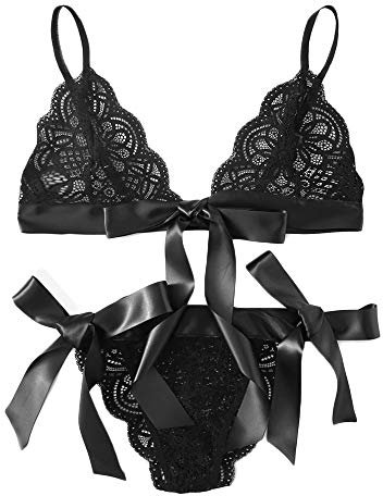 WILLBEST Dessous Damen sexy unterwäsche 3XL Umstandsmode unterwäsche wäsche kaufen Dessous Set mit Blumen Babydoll schwarz e Bustier top Korsett Braut top Catsuit sexy Kleid auflegevibrator Frauen