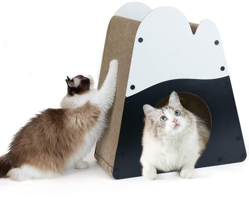 FUKUMARU Kratzbrett Katzen, 50cm hoch Kratzpappe, Berg Form Vertikale Katze Lounger Kratzpappe, langlebige Katzenkratzbrett für Indoor großen Katzen