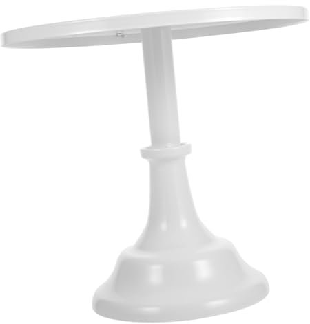 Amosfun Hoher Tortenständer Weißes Tablett Hochzeit Snackteller Tischtabletts Zum Obstständer Cupcake-halter Kuchenhalteblech Snack-süßigkeiten-stand Snack-kuchen Metalleisenmaterial