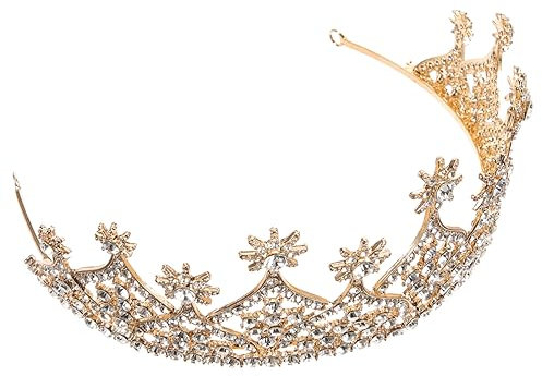 TOPBATHY brauthaar dekore haaraccessoires hair jewellery hochzeitkleid Hochzeitshaarspange Festliche Kopfbedeckungen Tiara für Mädchen Kopfschmuck für die Braut Tiaras Strasssteine Golden