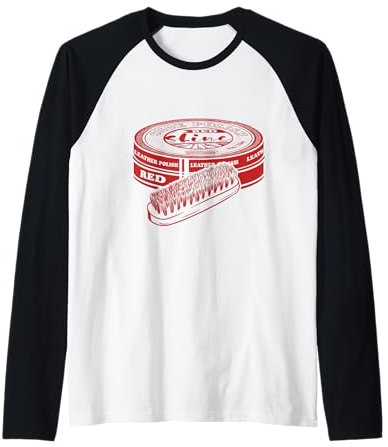 Rote Schuhcreme Leder Glanz mit Polierbürste Raglan