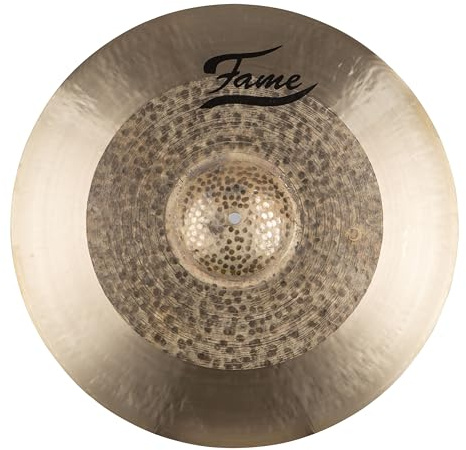 Fame Masters B20 Metal Ride 20 High-Bell, Handgehämmertes B20 Bronze Becken, Hybrid Finish, Schneidender Klang, Schnelle Ansprache, Ideal für Studio und Live-Performance