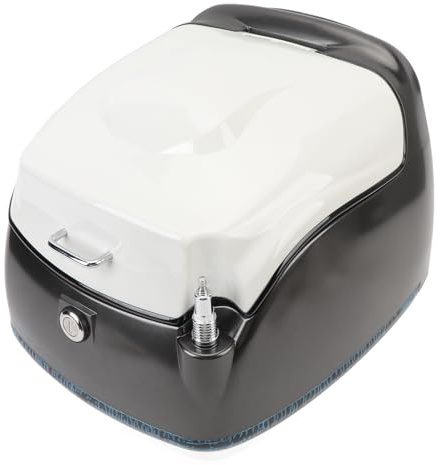 Depisuta 38L Motorrad-Topcase, Modischer Look Universeller ABS-Roller-Heckkasten, Wasserabweisende Motorrad-Kofferraum-Aufbewahrungsbox für Gepäck Helme Handschuhe Werkzeuge in Voller