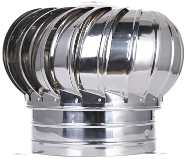 NZVZGKTNTW Fumaiolo Comignolo Cappello Tappo Girevole for Camino, Comignoli Antipioggia in Acciaio Inox 304 for Camino, Cucina, Bagno, Garage, Favorisce La Circolazione dell'Aria.(160mm/6.2in)