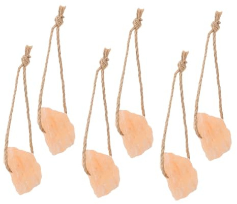 TOYANDONA Blocchi di Sale Rosa Himalayano da Leccare per Bestiame 6 Pezzi da 30-50g, Minerale Naturale Corde per Cavalli, Bovini e Altri Animali da Allevamento, Fonte di Sali Minerali