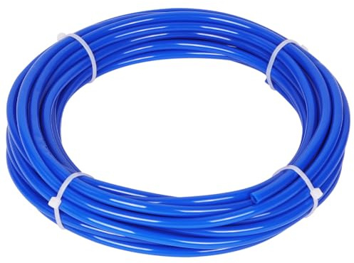 ANOMM Tubo Pneumatico PU 6mm OD 4mm ID, 10M Tubo Compressore Aria, Senza Raccordi, Blu