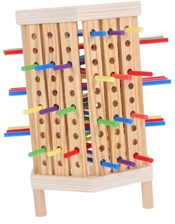 KONTONTY Holzstäbe Für Junge Mädchen Und Farbsortierspielzeug Montessori-lernspielzeug Mit Bunten Stäben Feinmotorik Und Mathematikfähigkeiten
