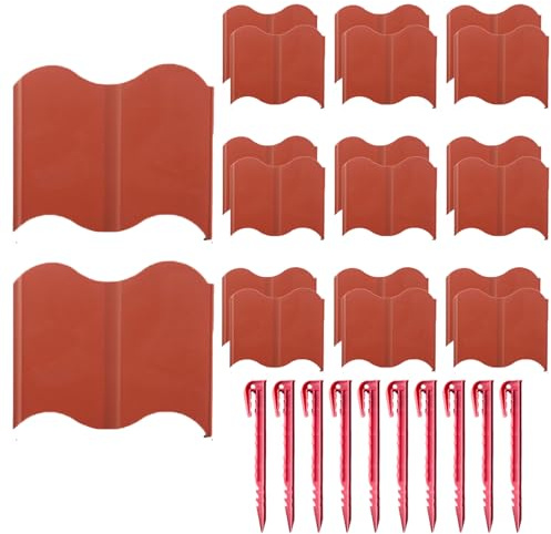 20 bordes flexibles para parterres, bordes flexibles para caminos, terrazas, caminos, césped, parterres de jardín