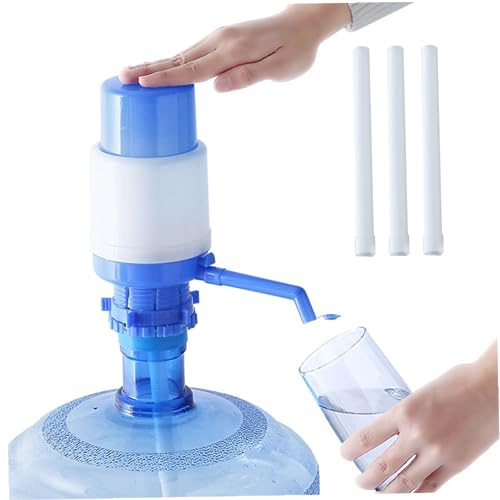 Dispensador de Botella de Agua, Bomba de Agua Manual, Bomba dispensadora portátil con válvula de Parada, Botella de Jarra con Prensa Manual, se Adapta a la mayoría de jarras de 2 a 6 galones