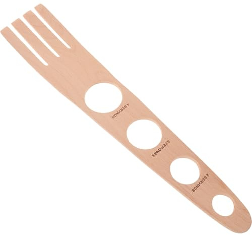 SEWACC Misuratore per Spaghetti in Legno a 4 Fori Strumento di Misurazione Porzioni Pasta Fino a 4 Persone Utensile da Cucina Portatile e Lavabile per Controllo Dosi e Viaggi