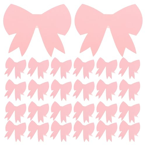 Angoily 50 Pezzi Segnaposto per Matrimonio Fiocco Rosa 3D Biglietti per Posti a Sedere da Tavolo 12X93 CM Cartellini per Ricevimenti Addio al Nubilato e Feste Romantiche