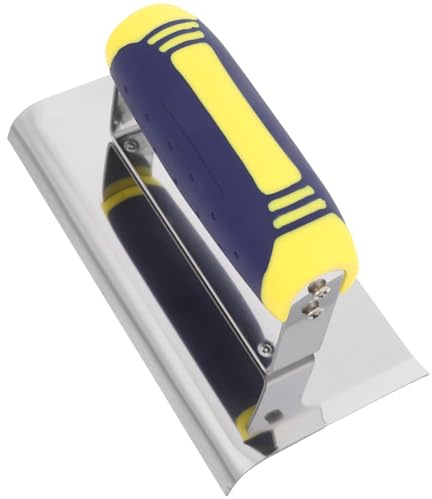 Ciieeo Cazzuola per Angoli in Acciaio Inox Impugnatura Ergonomica, Strumento per Finitura Intonaco e Rasatura Bordi Cartongesso, Utensile Manuale per Riparazione e Calafataggio Pareti,