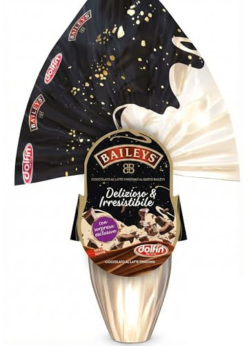 Dolfin Uovo Pasqua Con Cioccolato Finissimo al Latte Baileys 220gr - Senza Glutine