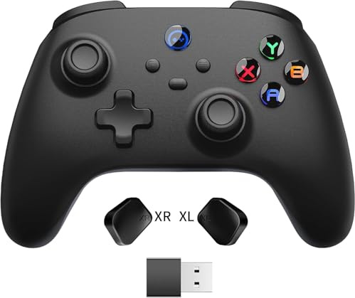 PC Controller Wireless for Windows/Steam Deck/Switch 2 Pro, PC Game Controller with Paddles, Hall Effect Joysticks & Triggers with 2.4G Dongle, Bluetooth Gaming Gamepad for Android/iPhone (Black)