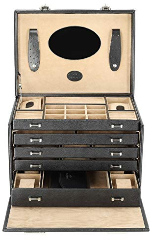 Windrose Merino Schmuckschatulle Organizer 33 cm