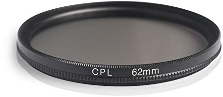 Ares Foto® CPL Zirkular-Polfilter Polarisationsfilter, optisches Glas & Aluminium. Für Canon Sony Nikon Fujifilm Pentax Tamron Sigma Leica Olympus Panasonic (62mm)