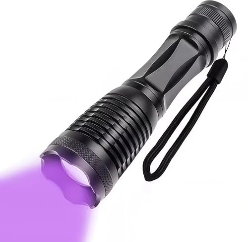 Torcia UV Luce nera, torcia UV 2 in 1 e torcia tattica per cane o gatto urina su tappeto, macchia per animali domestici e cimice o campeggio, escursionismo