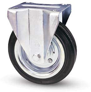 Ruote piroettanti industriali rotelle Piene Girevoli con Piastra per Carrelli Banchi da Lavoro Mobili (Ruota Fissa, 150 mm)