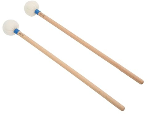 2pcs Tambour Maillet Multi-Usage Feutre Tête Tambour Maillet Bâtons Accessoires pour Grosse Caisse, Timbales et Caisses Claires(Bleu)