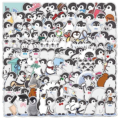 LYunMu Süße Pinguine Aufkleber Pinguine Sticker Set 100 Stücke Niedlich Deko für Auto Laptop Skateboard Fahrrad Moped Motorrad Fahrrad Computer,Geeignet für Erwachsene Kinder