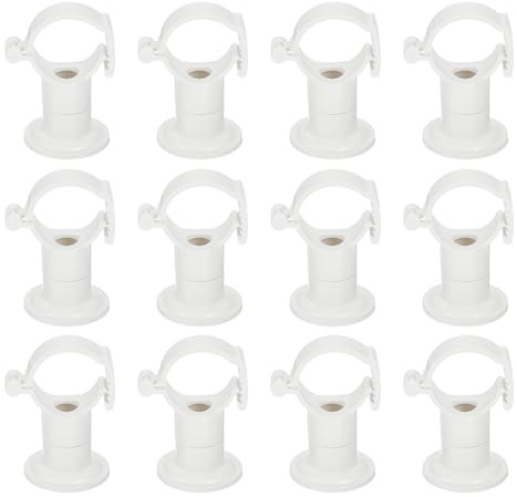 sourcing map Lot de 12 colliers de serrage en PVC avec base, adaptés pour tubes de 20 à 32 mm de diamètre extérieur, collier de serrage en plastique ajusté, support de tuyau d'eau pour connexion de