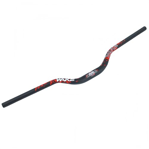 TRKIMAL φ31.8mm Road MTB Mountain Bike Bicycle Extra Long 780mm Handlebar 55mm Riser Bar for Downhill Cycling Racing Off-Road MTB, BMX (Black+Red)