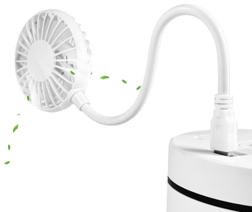 Ventilador portátil USB, mini ventilador portátil pequeño ajustable, dispositivo flexible, ventilador enfriador de herramientas para dormitorio, dormitorio, camping, escritorio, oficina, playa