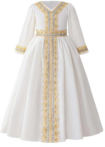 Hijab Kleid Mädchen- Mit Muslimische Kleider Lange Ärmel Elegant Gebetskleid, Kopftuch Fermuarlı Burka, Abaya, Kinder Maxikleid Islamische Arabisch Türkische Robe