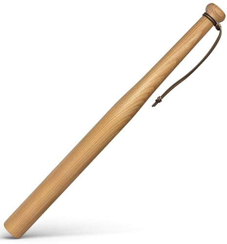 Victorer Baseballschläger aus Holz mit Paracord-Handschlaufe – hergestellt in der EU (59 cm Holz)