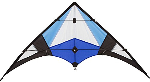 Ecoline 10216212 - Rookie Aqua Lenkdrachen Zweileiner, ab 8 Jahren, 60x120cm, inkl. 20kp Polyesterschnüre 2x25m auf Spulen, 3-5 Beaufort