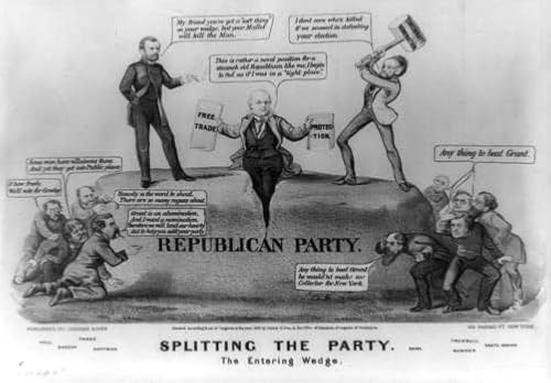 HistoricalFindings Photo: Splitting The Party,The Entering Wedge,Republican Party,Political,c1872,Tweed
