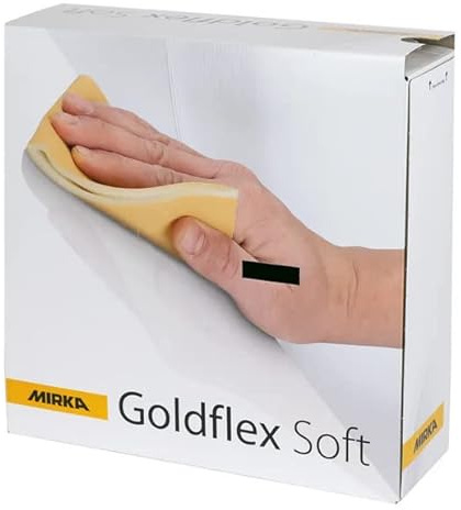 Mirka Goldflex P240 Grit Perforated Roll - 200 Abrasive Sanding Pads Soft and Flexible designed for the difficult to reach details by hand Suitable for both dry and wet sanding Automotive Industry