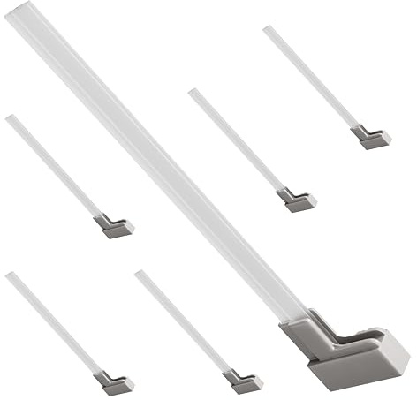 Master Magnetics Magnetic Sign Holder Pack for 12 Signs - 90 Degree Powerful Magnetic Base with 12 Acrylic Strip - For Door Frames and Metal Shelves - 2.28 L x 0.79 W x 13 H - 6-Pack